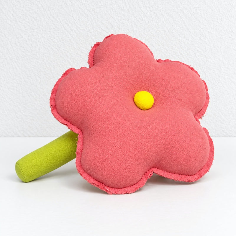 CouldNook Fabric Flower Decoration - Rounded Petals And Long Green Stem