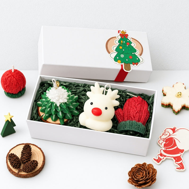 CouldNook Christmas Candle Gift Set - Sculpted Trio Box