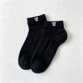 CouldNook Embroidered Ankle Socks - Small Heart Accent