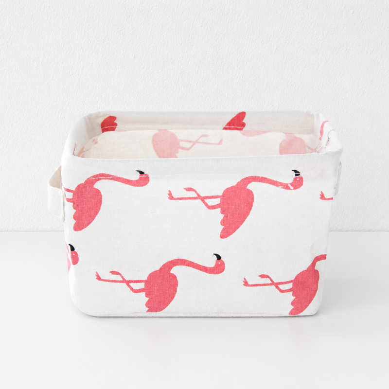 CouldNook Printed Fabric Storage Bin - Side Handle Basket