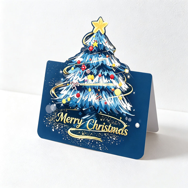 CouldNook Christmas Tree Greeting Card - Layered Pop-Up Design