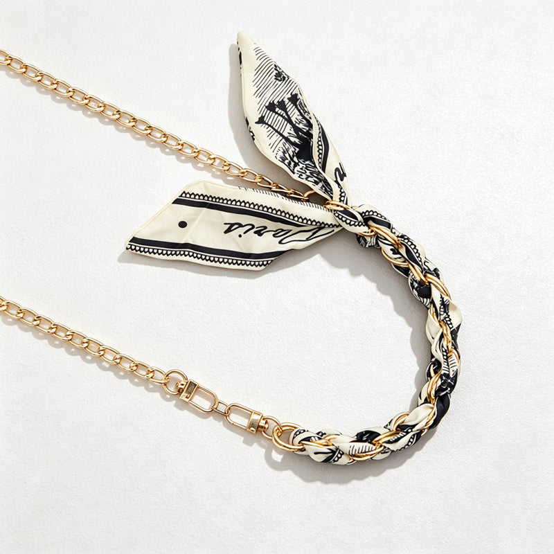 CloudNook Scarf Chain Phone Wrist Strap‑Braided Anti‑Lost Lanyard