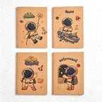 CouldNook Mini Notebook - Paper Covers and Assorted Cartoon Character Illustrations