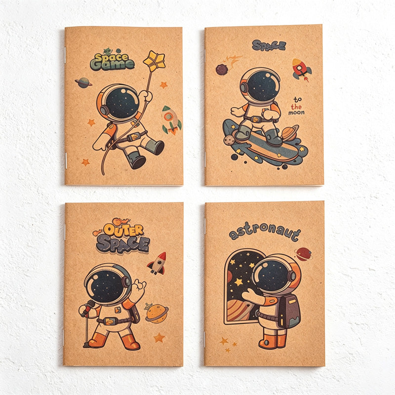 CouldNook Mini Notebook - Paper Covers and Assorted Cartoon Character Illustrations