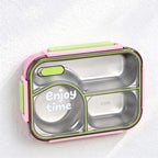 CouldNook Compartment Lunch Box - Clear Lid and Colorful Side Clips