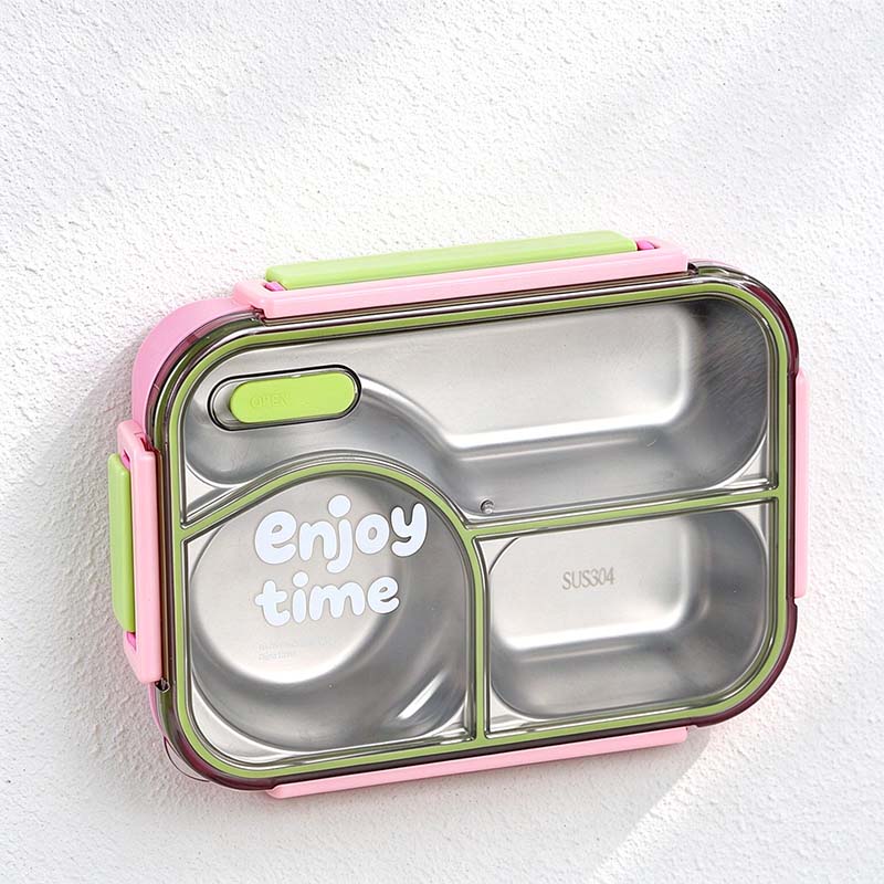 CouldNook Compartment Lunch Box - Clear Lid and Colorful Side Clips
