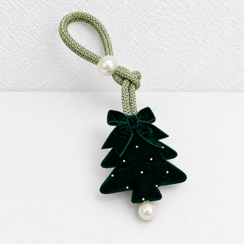 CouldNook Christmas Tree Curtain Tieback - Bow Pendant