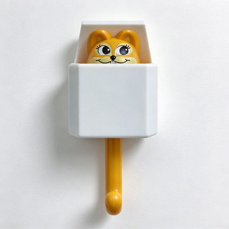CouldNook Animal Wall Hook - Peeking Character and Curved Hanging Arm
