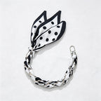 CouldNook Silver Monochrome Phone Wrist Strap - Scarf Link Loop