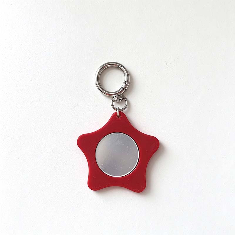 CouldNook Rounded Star Mirror Keychain - Circular Inset
