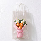 Crochet Flower Arrangement in Pink Display Base