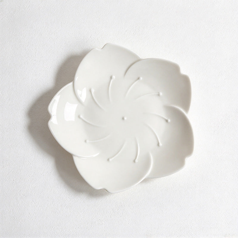 CouldNook Decorative Plate - Embossed Floral Rim Designs