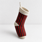 CouldNook Striped Knit Christmas Stocking - Contrasting Cuff