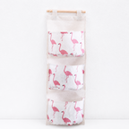 CouldNook Three-Pocket Hanging Organizer - Printed Fabric Wall Pockets