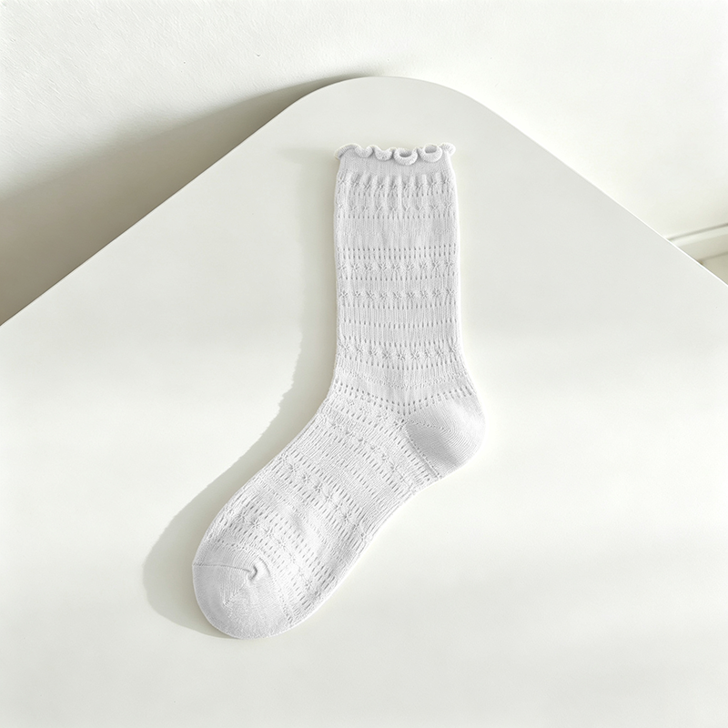 CouldNook Cozy Lace Trim Crew Socks - Everyday Footwear Accent