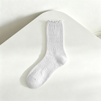 CouldNook Cozy Lace Trim Crew Socks - Everyday Footwear Accent