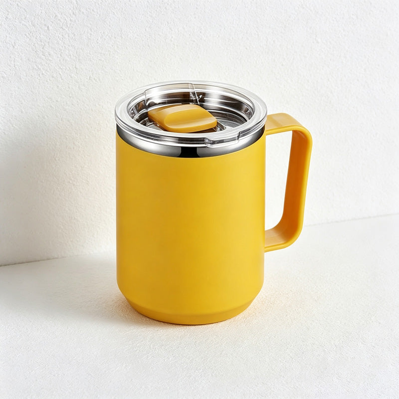 CouldNook Lidded Coffee Mug - Sliding Sip Cover and Side Handle
