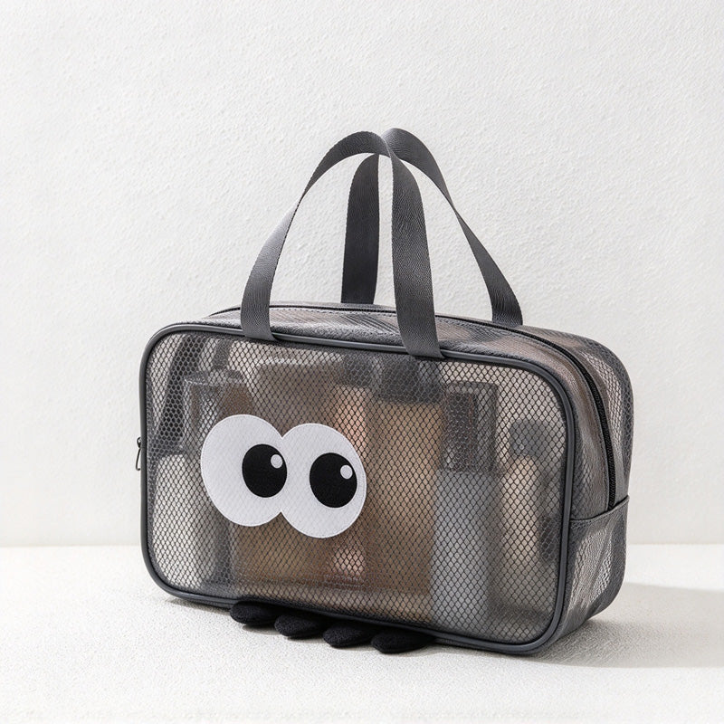 CouldNook Big Eye Toiletry Bag - See-Through Panels And Character Details