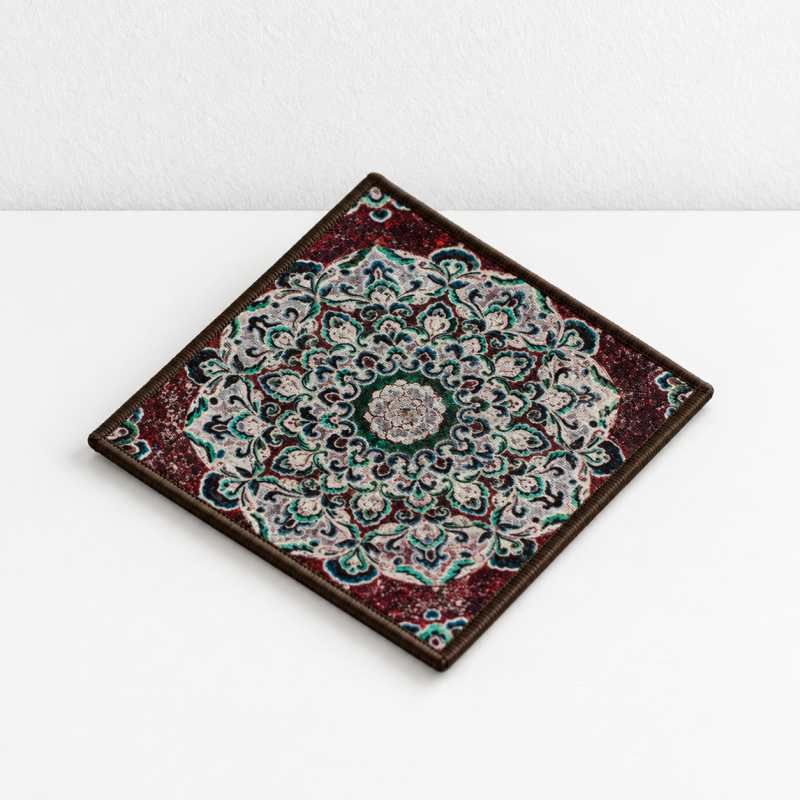 CouldNook Square Art Print Coaster - Detailed Museum Motifs