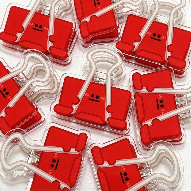 CouldNook Face Memo Clip - Binder Clip Silhouette And Simple Expression