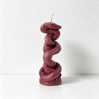 CouldNook Serpent‑Sculpted Scented Pillar Candle‑Vintage Halloween Decor
