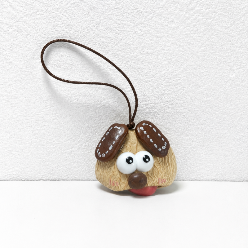CouldNook Dog Figure Shell Bag Charm - Loop Clasp Attachment