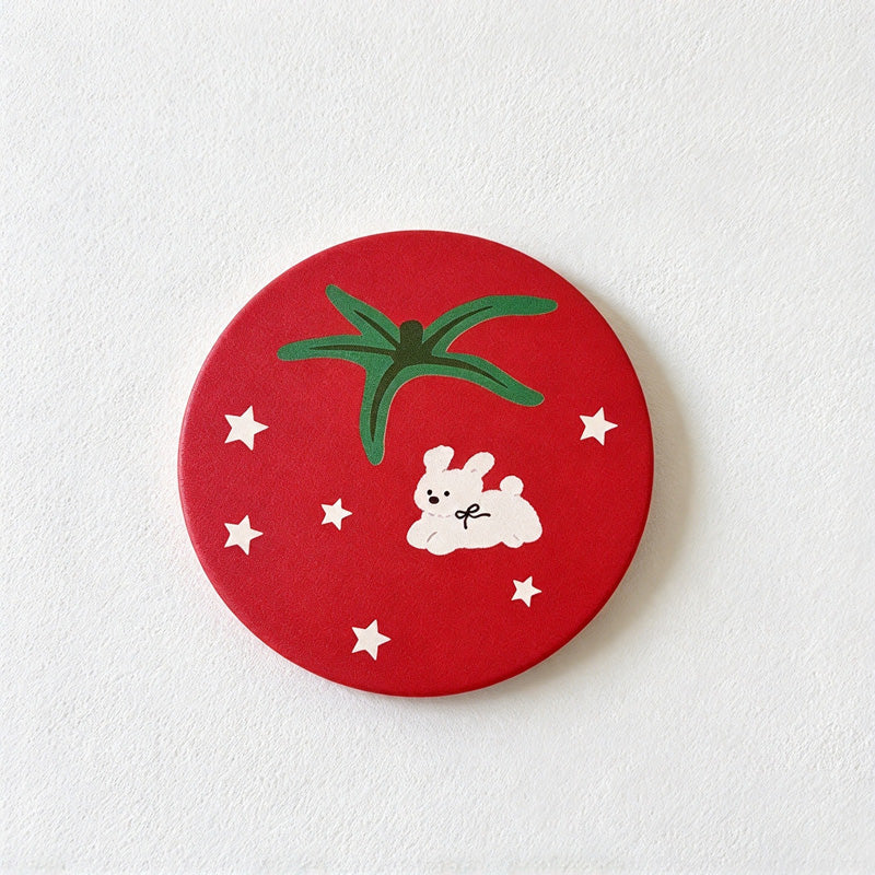 CouldNook Illustrated Coaster - Ceramic Disc and Colorful Seasonal Motifs