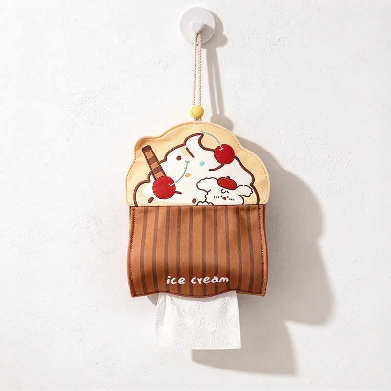 CouldNook Hanging Tissue Pouch - Soccer Or Dessert Design