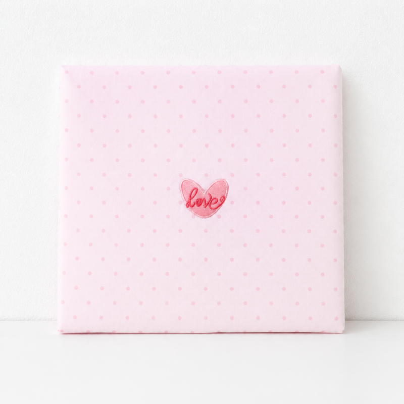CouldNook Pink Heart Candy Embroidered Patch - Iron-On Motif Collection