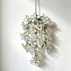 CouldNook Acrylic Floral Window Hanging - Cascading Blossoms And Leaves