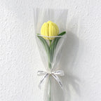 Artificial Tulip Bouquet with Pearl-Trim Wrapping