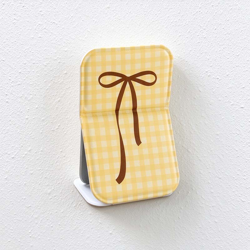 CouldNook Folding Pocket Mirror - Patterned Cover And Upright Display Position