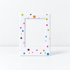 CouldNook Mini Photo Frame Magnet - Colorful Confetti Border