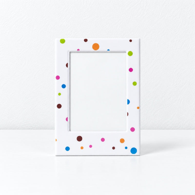 CouldNook Mini Photo Frame Magnet - Colorful Confetti Border