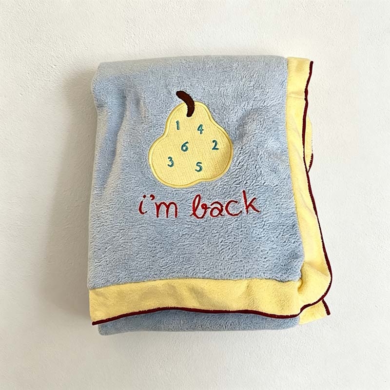 CouldNook Fruit Motif Towel Collection - Contrasting Borders And Embroidery