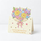 CouldNook Flower Bouquet Greeting Card - Colorful Shaped Blooms
