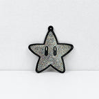CouldNook Rhinestone Smiley Face Charm - Star Bag Pendant