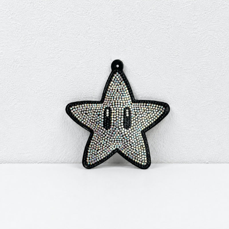 CouldNook Rhinestone Smiley Face Charm - Star Bag Pendant