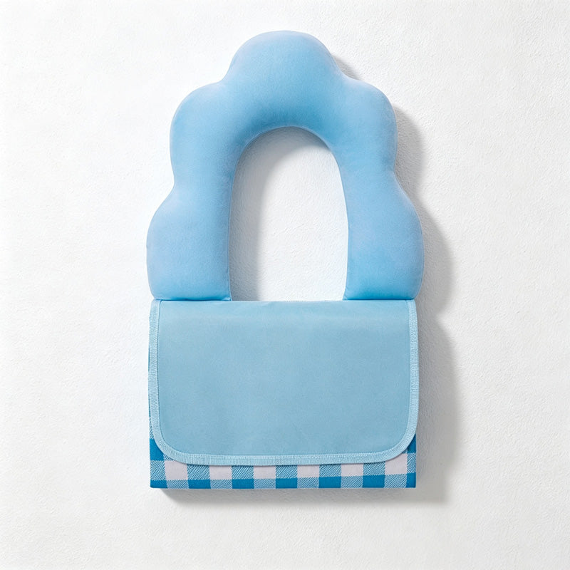 CouldNook Gingham Picnic Mat - Scalloped Carry Handle Collection