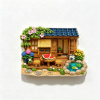 CouldNook Miniature House Fridge Magnet - Raised Shopfront and Cottage Scenes