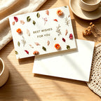 CouldNook Floral Greeting Card - Botanical Wishes Message Designs