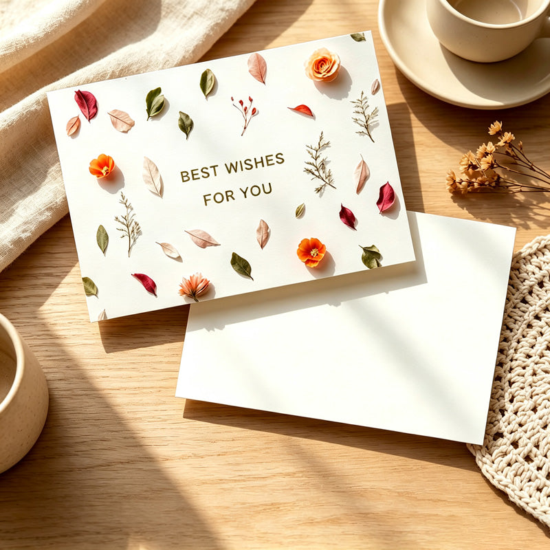 CouldNook Floral Greeting Card - Botanical Wishes Message Designs