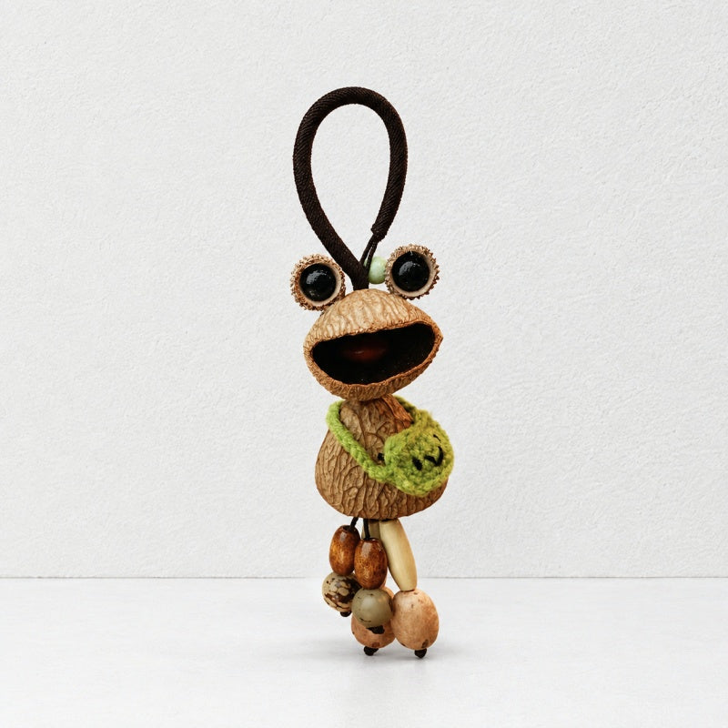 CouldNook Natural Seed Bag Charm - Boho Shaker Pendant