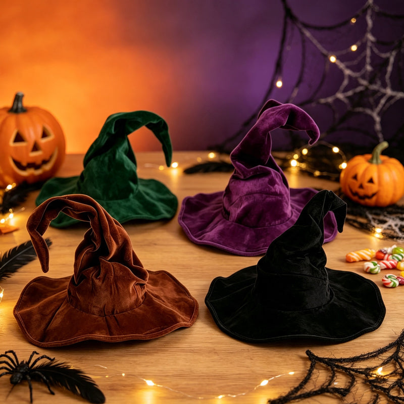 CloudNook Twisted Witch Hat‑Halloween Cosplay Costume Accessory