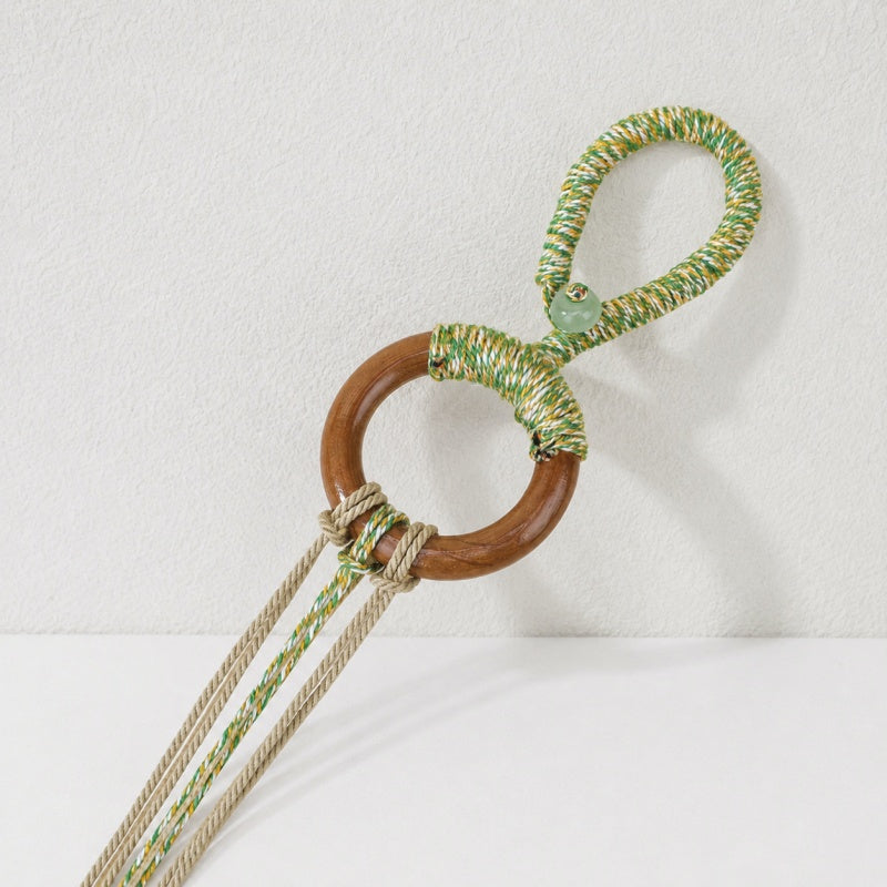 CouldNook Braided Seed Chime Cord - Wood Ring and Loop