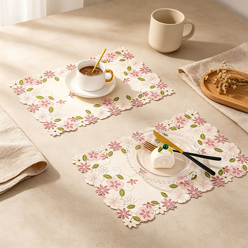 CouldNook Floral Lace Drink Coaster - Warm Table Accent