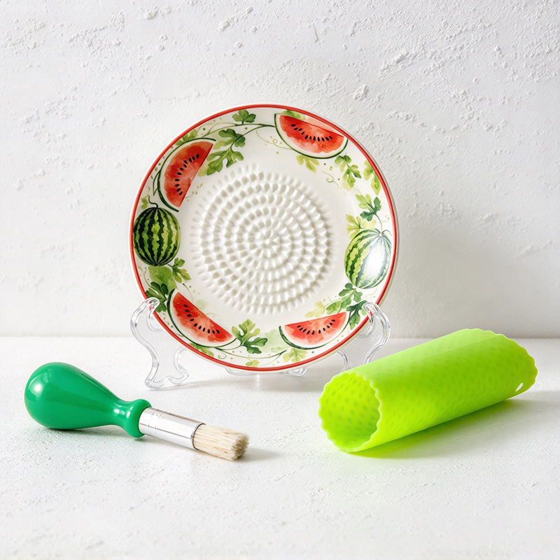 CouldNook Ceramic Grater Plate Set - Fruit Rim