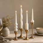CouldNook Sculptural Taper Candle - Twisted Waves And Stacked Shape Designs