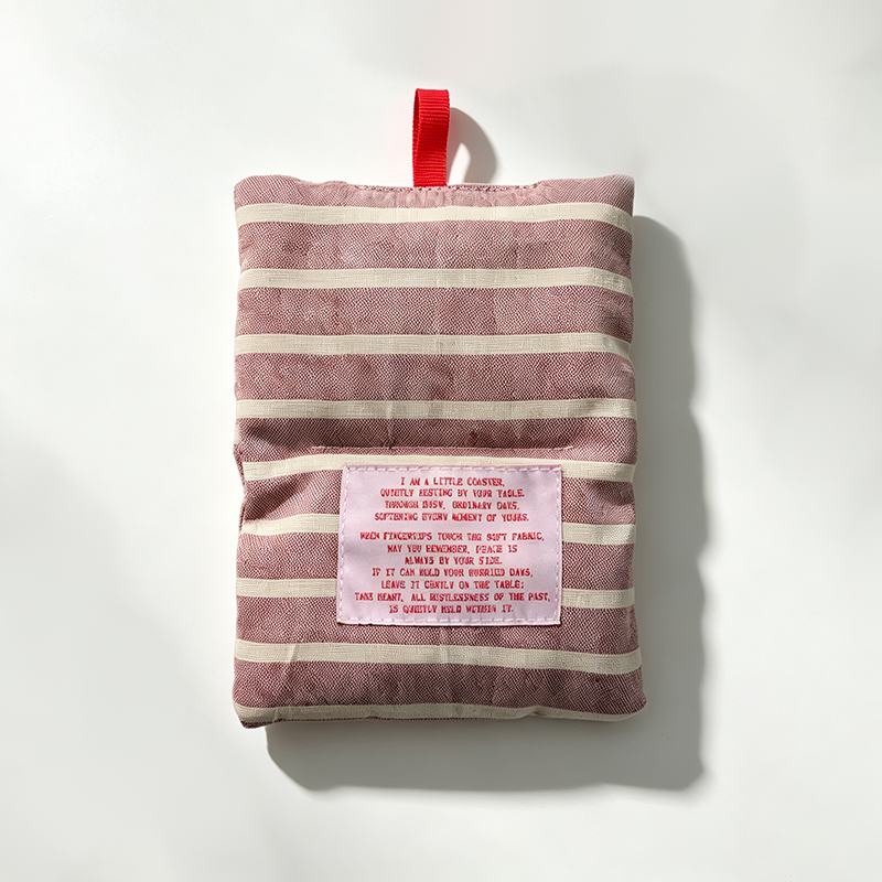 CouldNook Striped Drink Coaster - Warm Table Accent
