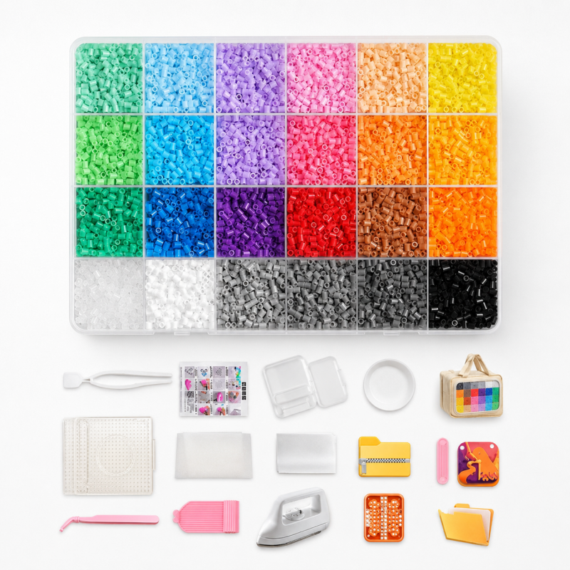CouldNook Fusion Bead Material Kit - Color Trays and Tool Options